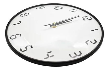 Reloj Pared Analogico Redondo 30cm Numeros Modernos Oficina Negro Blanco