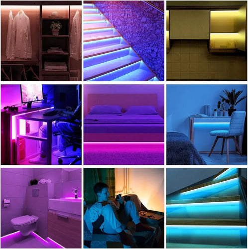 Guia De Luces Led Rgb Con Control Remoto Y App 6 Metros Rgb