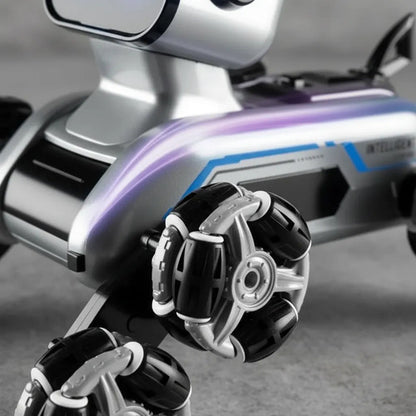Perro Robot Control Remoto Recargable 8 Ruedas Luces Música Robot