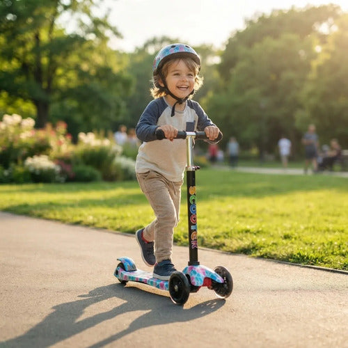 Scooter Tripatín Infantil 3 Ruedas Luces Altura Regulable Aleatorio