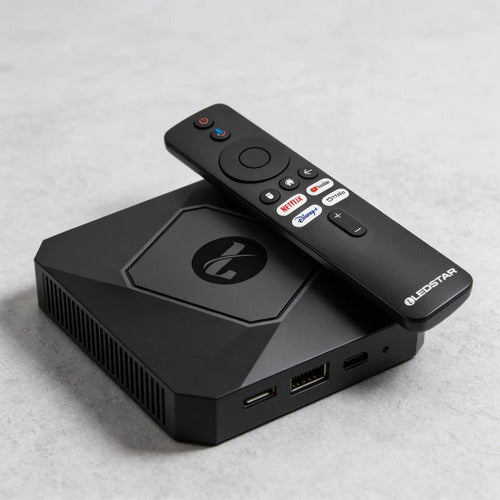 Tv Box Smart Android 14 Wifi Convertidor Inteligente 4-32 Gb Negro De Voz