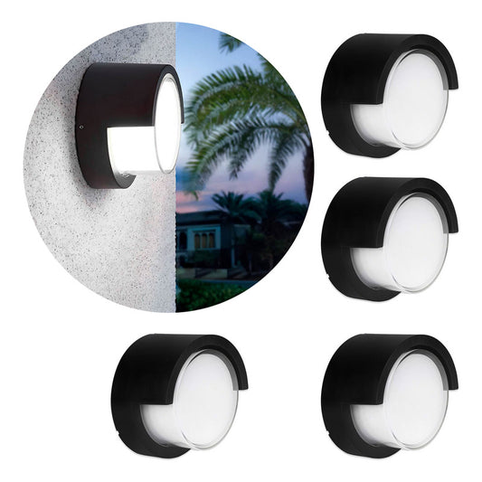 Set X4 Aplique Pared Exterior Luminaria Foco Lampara