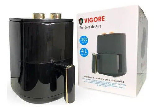 Freidora Aire 4l Familiar Saludable Rejilla Extraible 1050w Negro