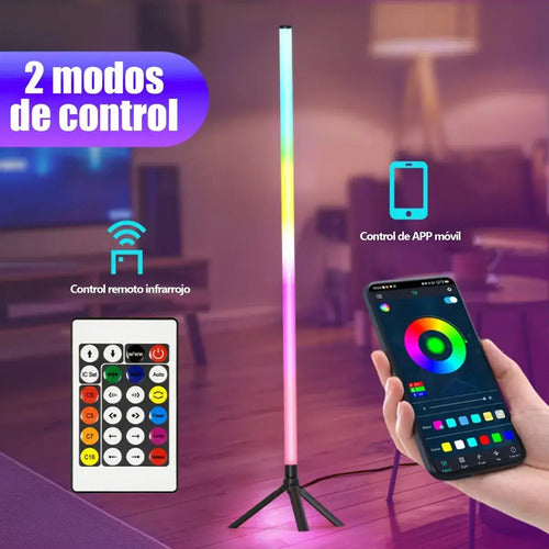 Set X2 Tira Led Barra Rgb Pie Luces Decorativas Control App Rgb