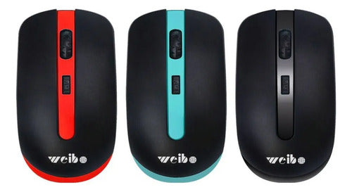 Mouse Inalambrico Usb Optico 4 Botones Notebook Pc Wireless Celeste