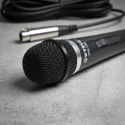 Micrófono Karaoke Alámbrico Cable Conexión 600 Ohms Vocal Negro