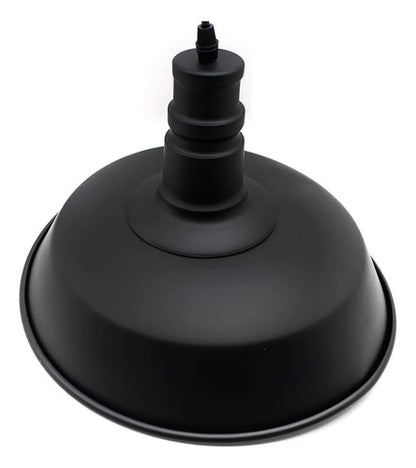 Lampara De Techo Colgante Vintage Retro Campana Metal Negra Negro