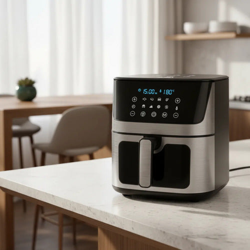 Freidora Horno Aire Sin Aceite 7 Litro Display Digital 1700w Negro