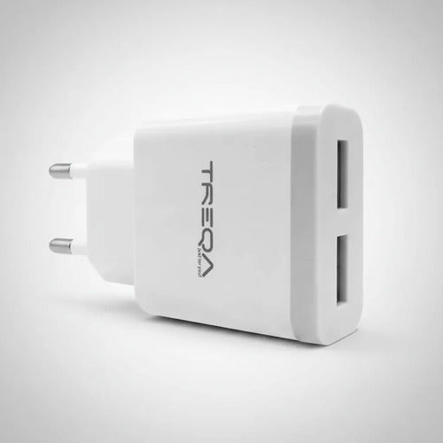 Cargador Doble 2 Usb 3.1a Celular Tablet Pared Carga Rapida Blanco
