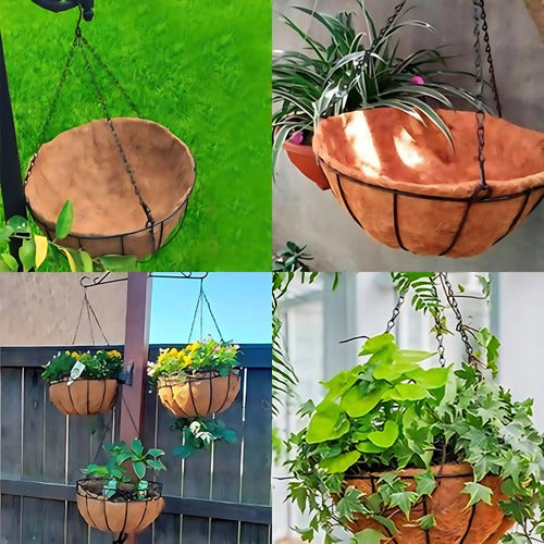 Maceta Jardin Colgante Rustica De Fibra De Coco Varios