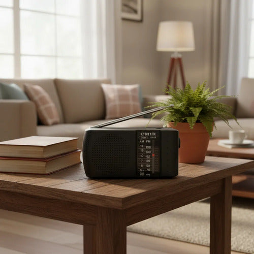Radio Portátil Am Fm Cmik Mini Bolsillo Jack 3.5 Auricular Negro