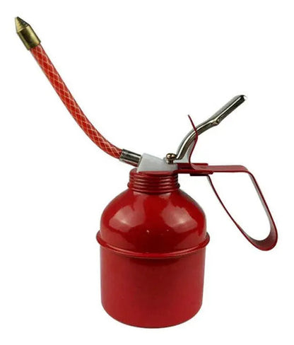 Aceitera Metalica Manual Con Gatillo Y Pico Flexible 500ml
