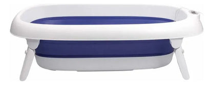 Bañera Plegable Con Termómetro Azul Azul Lisa