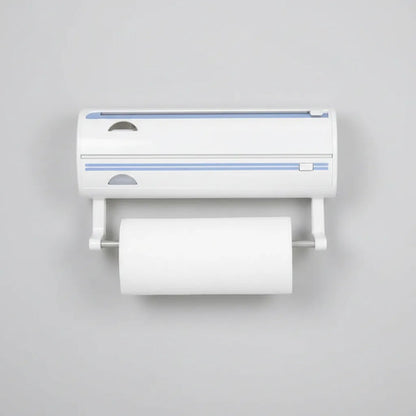 Dispensador Porta Film Papel Aluminio Rollo Cocina Cortador Blanco