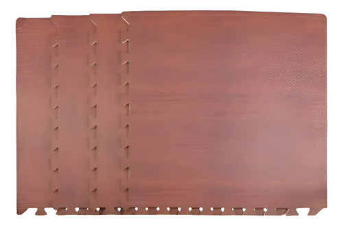 Pack X16 Alfombra Goma Eva Encastrable Simil Madera 60x60