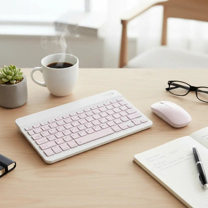 Teclado Y Mouse Inalambrico Bluetooth Recargable Combo