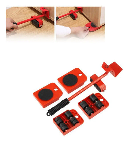 Base Movil Para Trasladar Electrodomesticos Muebles Ruedas Rojo