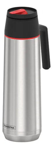 Termo Mate Acero Bala Inoxidable 1l Fuerte Calidad Superior Plateado