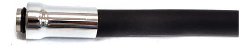 Puntero Grifo Pico Para Monocomando Flexible Con Roseta Plateado Con Negro