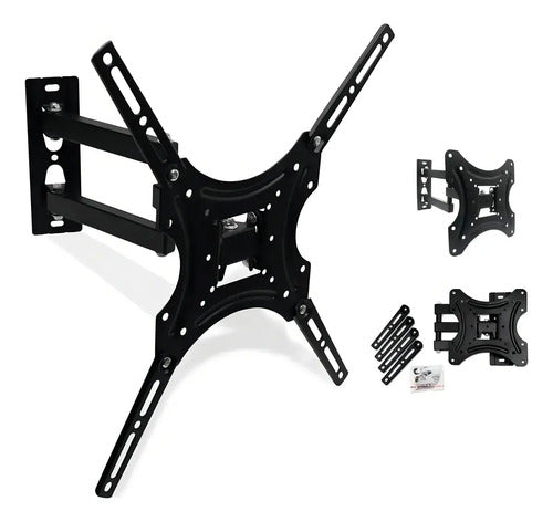 Soporte Tv De Pared Brazo Base Para Tv 14 A 55 Pulgadas 50kg Color Negro
