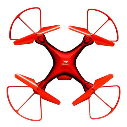 Drone Recargable Luces 2.4ghz Control Remoto 30cm Giro 360 Rojo