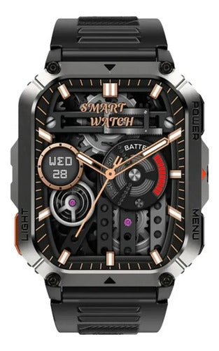 Smartwatch Reloj Inteligente Deportivo Llamadas Ios Android Aleatorio Deportiva Táctica Con Textura Antideslizante Negro Mate/negro Texturizado Gris Titanio / Negro Grafito