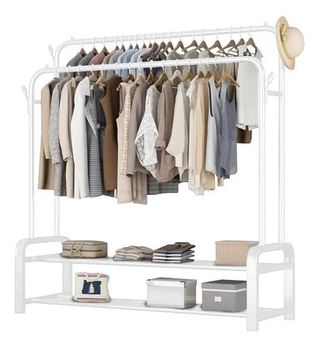 Perchero Organizador De Pie Estante Ropa Dormitorio