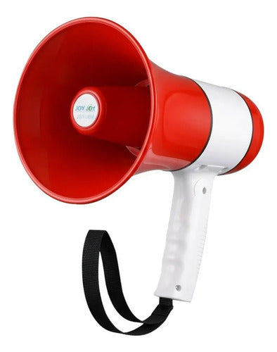 Megáfono Portátil Recargable Usb Sirena Grabación Micrófono Rojo Y Blanco
