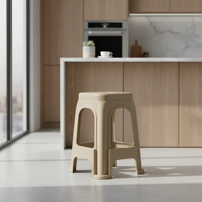 Banco Taburete Plastico Reforzado 48cm 27cm Alto Auxiliar Mate