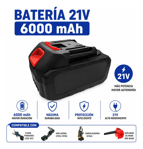 Batería Recargable 21v 6000mah Para Herramientas Repuesto
