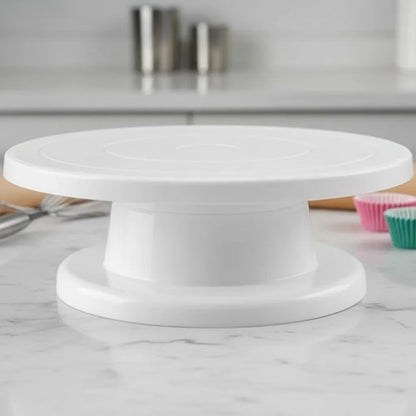 Soporte Base Giratorio Tortas Repostería 28cm Decorar Blanco