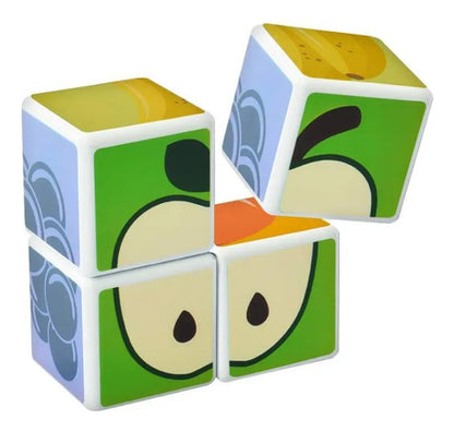 Bloques Cubos Magnéticos Frutas 4 Piezas Cubos Didácticos 4 Sin Personaje