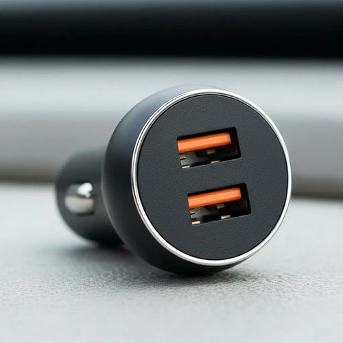 Cargador Auto Doble Usb 12v 24v Carga Rapida Celular Aleatorio - 2 Colores