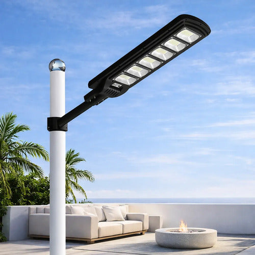 Foco Solar Led 300w Con Sensor Movimiento Exterior + Control Blanco Frío