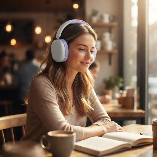 Auriculares Inalámbricos Plegables Micrófono Bluetooth 5.3 Rosa