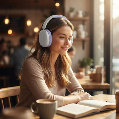 Auriculares Inalámbricos Plegables Micrófono Bluetooth 5.3 Rosa
