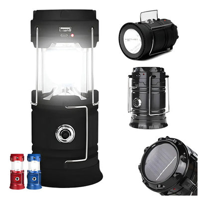 Farol Camping Linterna Solar Foco Con Funcion Power Bank Usb Varios
