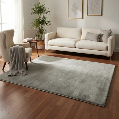 Alfombra Felpa Suave Base Gamuza 50x80cm Afelpada Decorativa 80 M 50 M Gris