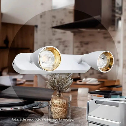 Aplique Luminaria Lampara Blanco Foco Pared Techo Blanco