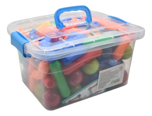 Bloques Magneticos Didacticos Infantil Varillas 130 Piezas 130 Sin Personaje