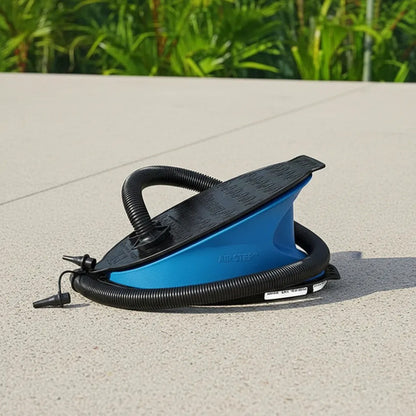 Inflador Pie Manual Colchonetas Inflables Piletas Camping 28 Azul Con Negro
