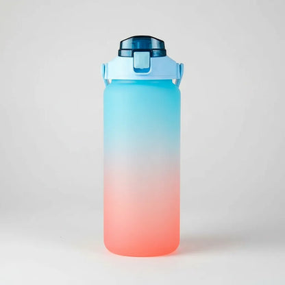 Botella 2l Hidratacion Motivacional Deportiva Tapa Fija