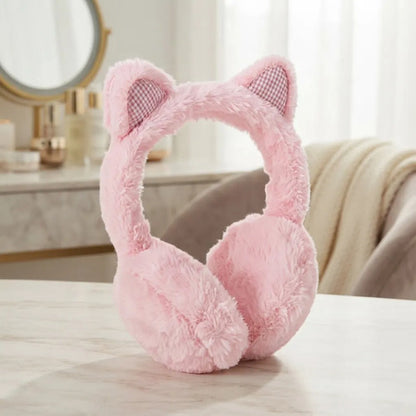 Auriculares Inalámbricos Peluche Orejas Gato V5.3 Rosa Rosa