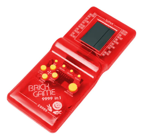 Consola Juegos Retro 9999 En 1 Tetris Snake Tank Portátil Rojo