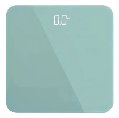 Balanza Personal Digital Vidrio Templado 180kg Pantalla Led Celeste
