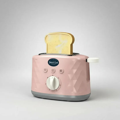 Tostadora Infantil Luces Sonido Accesorios Juguete Cocina Rosa