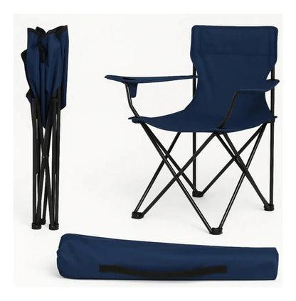 Set X2 Silla Plegable Camping Reposera Con Apoyabrazos