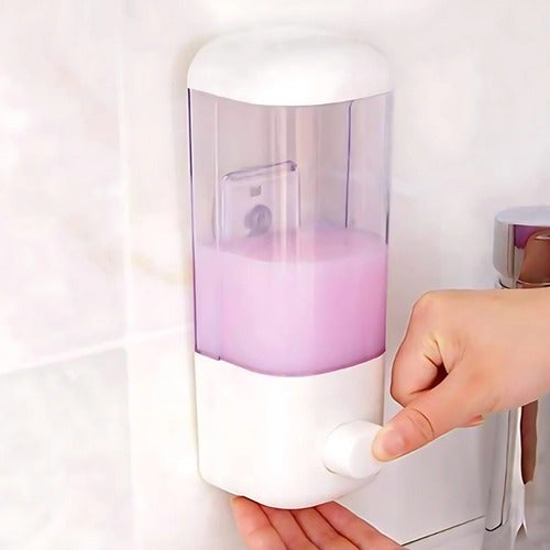 Dispensador De Jabon Shampoo Gel Alcohol Cocina Baño Blanco