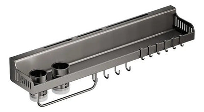 Organizador Cocina De Pared Colgante Estante Cubiertos Gris