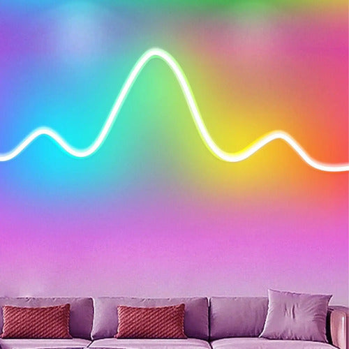 Tira Led Neon Flexible Rgb 5 Metros Manguera Luz Decoracion Rgb